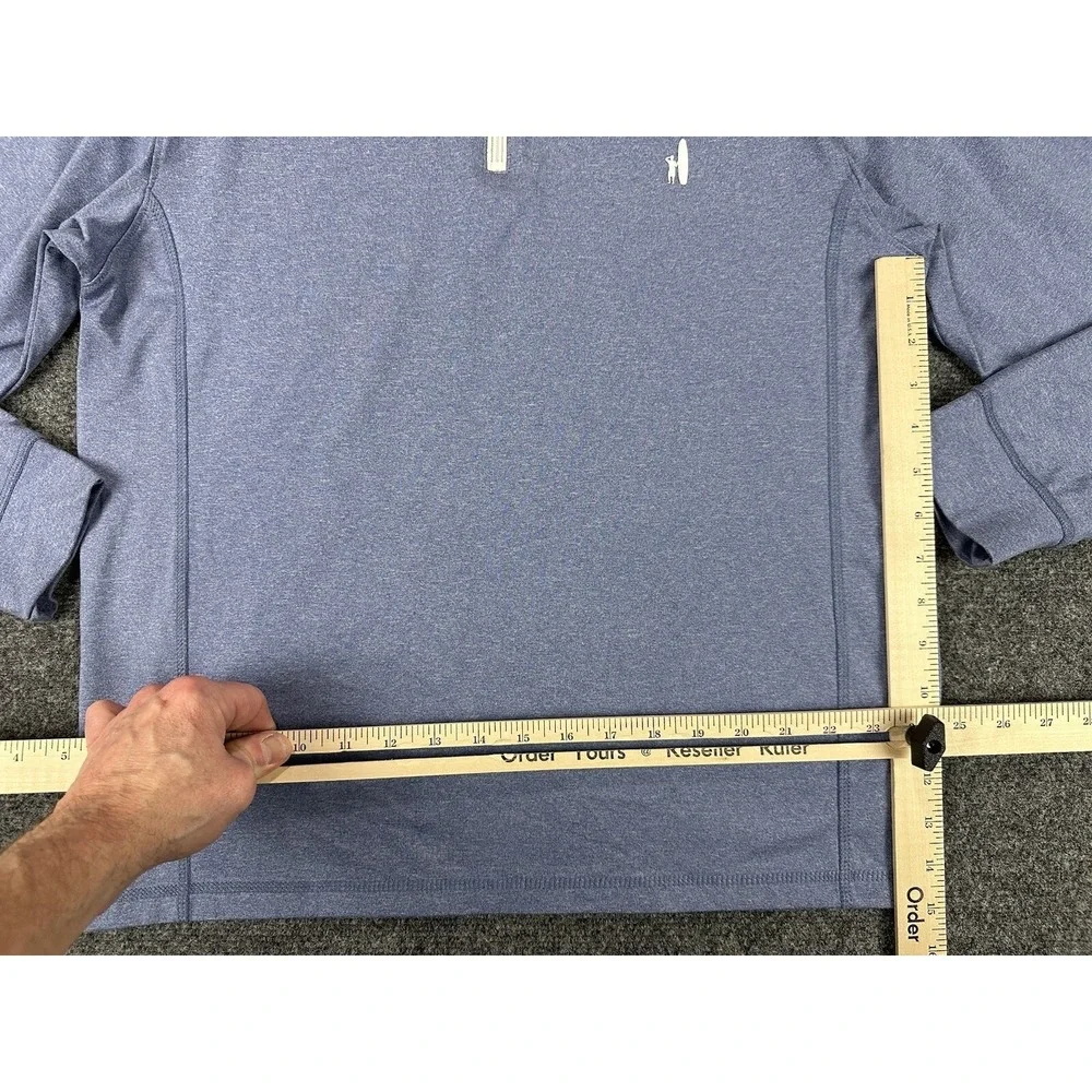Johnnie O Prep Formance Lammie 1/4 Zip Pullover Shirt Size 16 Blue Lightweight - Picture 3 of 9